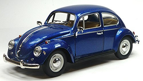 Generisch VW Käfer, Modellauto, Fertigmodell, ca. 1:24 blau metallic