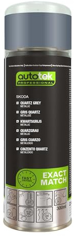 Autotek Professional Exact Match Car Spray Paint - SKODA Quartz Grey Aerosol Spray 300ml