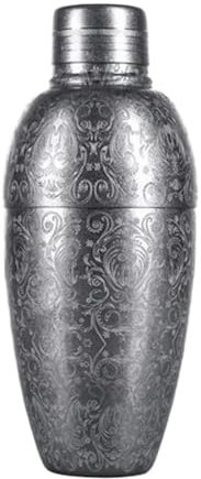 CQJJXKYC Cocteleras 500ml 3 Piezas Vintage coctelera Bar Shaker Zapatero Shaker Bar Herramientas Juego de Cocktail Shaker(Vintage Etching)