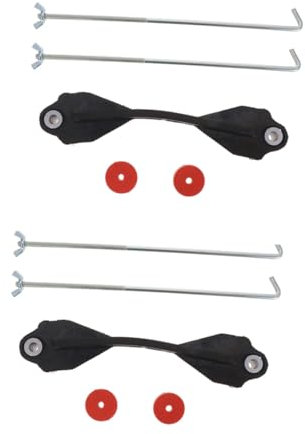 TOPBATHY 2sets Car Battery Hold down Bracket Rubber Battery Holder Clamp Tie down Straps for Rv Diy