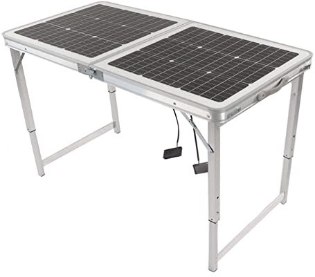 Yueyashux Portable à l'épreuve du temps portable pliable en aluminium 100W Panneau solaire Table de camping