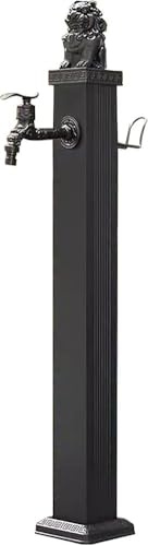 76cm,Colonne de Robinet Externe Autoportant, Fontaine à Eau Extérieure avec Bouchon D'eau, Robinet De Jardin En Aluminium, Robinet Extérieur pour Jardin