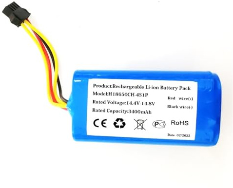 Batterie Li-ion 14,8 V 3400 MAh/2800 MAh HGO0314BAT, Compatible Avec Les Aspirateurs Robots Hoover H-GO 300 HYDRO Et HGO320H(3400mAh)