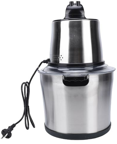 Luocute Hachoir à Viande électrique 1800 W, Robot Culinaire en Acier Inoxydable SUS304 avec Bol de 10 L et Modes à Double Vitesse, pour Hacher la Viande, les Légumes, les Fruits, les Noix, (Prise UE