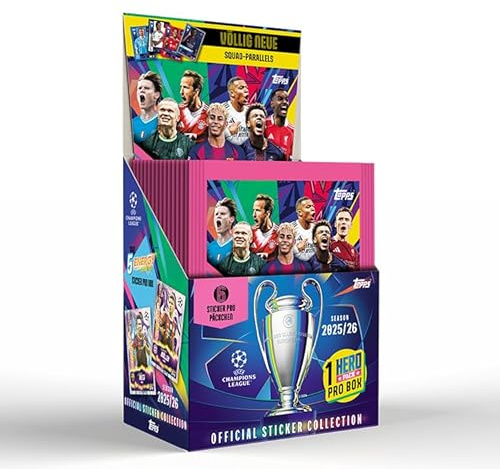 Champions League Stickers 25/26 - Display Box (50 Päckchen - 6 Sticker pro Päckchen)