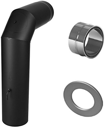 Jeremias Ofenrohr Winkelrohr SET 90° | schwarz | Ø 150 mm