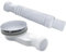 MIQU 90mm High Flow Shower Trap Chrome Waste Trap for Shower Tray with 80cm Flexible Connector Pipe