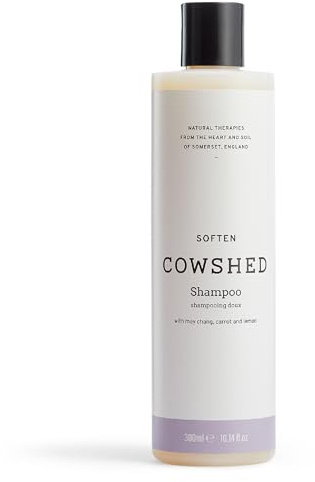 Cowshed Soften Shampoo 300ml | Gentle Shampoo for All Hair Types | Natural, Vegan, & Paraben Free | Moisturising & Strengthening with May Chang, Lemon, and Lavender