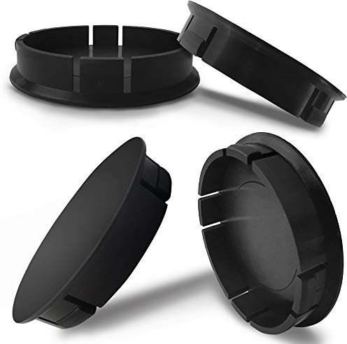 Biomar Labs 4 x 60 mm Universal ABS Schwarze Nabenkappen, Kappen, Felgendeckel, Radkappen, Radnabendeckel, Nabendeckel für Auto-Tuning, Neu CU 0