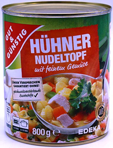 Gut & Günstig Hühner Nudeltopf mit feinem Gemüse, 6er Pack (6 x 800g)