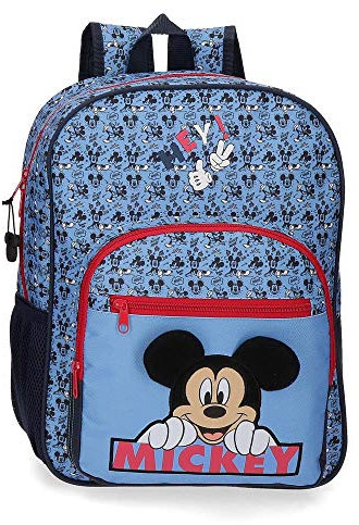 Disney Mickey Moods Backpack Adaptable to Trolley Red 30x38x12 cm Polyester 13.68 Litre