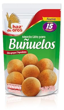 Haz de Oros - Zubereitet für kolumbianische Buñuelos - 300 g - Hausgemachte Mischung - Sehr einfach zuzubereiten - Ohne Aromen und Konservierungsstoffe - Ideal für Weihnachten
