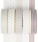 YUBX Maigre Washi Tape Set Masking Tape 5 rouleaux Ruban adhesif decoratif pour Scrapbooking Artisanat de Bricolage 10MM de large (Line)