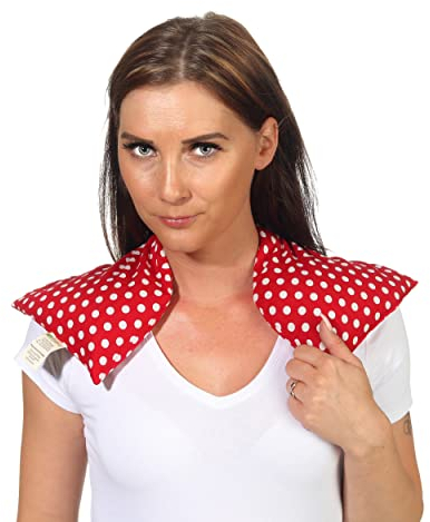 Kirschkernkissen 3-Kammer 50x20 cm Nackenkissen Wärmekissen für die Mikrowelle