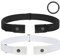 JasGood 2 Stück Herren Elastischer Gürtel Ohne Schnalle, Schnallenloser Gürtel Schnallenfreier Unsichtbarer Gürtel für Herren 3,5cm Breite, Schwarz/Weiß, L-3XL, 80cm(Für Hosengröße 100cm-150cm)