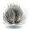 Wohnkult 15-17 cm Kunstfell Bommel mit Druckknopf Pelzbommel Pompon für Mützen Anhänger | 16 Farben (Dunkelgrau)