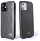 Quve - PU leather Phone case, Compatible with iphone 13, Personalised Custom Initials or Name iPhone case, Leather cover (For iPhone 13, Black)