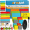 ATWAM 206 Magnetstreifen Beschreibbar Mega Set - Verschiedene Größen - 6 Farben - Scrum & Kanban - Beschreibbare Magnete - Für Whiteboard, Magnettafel, Magnetwand & Kühlschrank