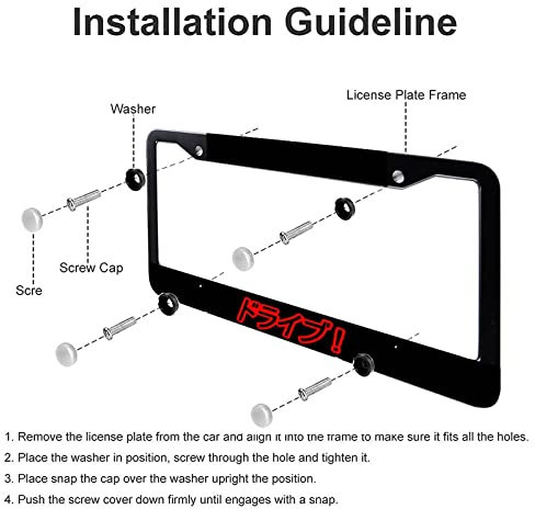 Aluminum Auto Car Tag Cover Frame Drive! Japanese License Plate Frame 2 Holes,License Tag Holder