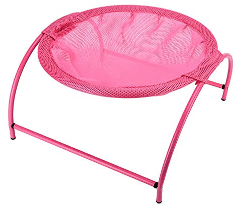 FOLOSAFENAR Hamac pour Chat, lit pour Chat Dormant sur Pied Suspendu Design lit pour Animal de Compagnie Portable Doux Fournitures pour Hamster de Poméranie, Souris, Chinchilla, Lapins(Rose)