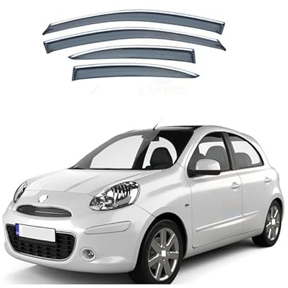 YSOLDA 4 Stück Auto Windabweiser Regenabweiser,für Nissan March Micra Pulse K13 2011-2015,Regenschutz Seitenfenster Luftabweiser