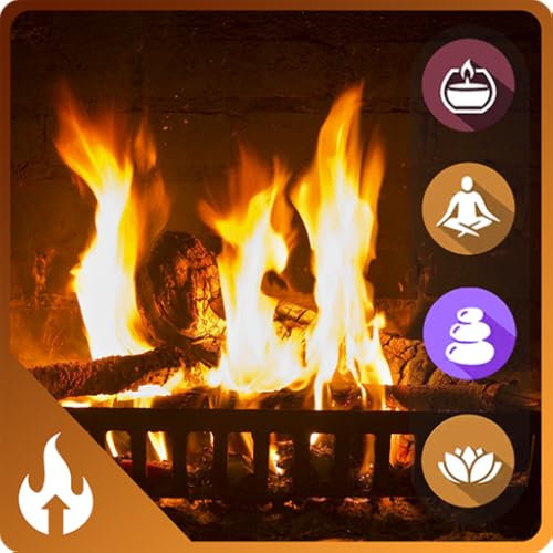 Crackling Fireplace Sounds & Beautiful Log Curly Wood Fireplace 4K Videos - Cozy Fireplaces & Virtual Fireplace Burning Desire - Romantic Firefly Bonfire Fireplace For Fire TV and Fire TV & Tablet