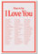 Poster Different Ways To Say I Love You, trendiger Druck, Wanddekoration, ästhetische Poster, Vintage-Liebeszitate, Wandkunst für Schlafzimmer, Wohnzimmer, Küche (40,6 x 61 cm, 1P-ungerahmt, rot)