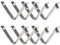 INCREWAY INC-YF70-103-EU8 Zeltstangen-Clips, Edelstahl-Zeltstangen-Druckknopf-Federklemmen für Camping, Kajak-Paddel, Zeltstange, 6 mm Knopf + 50 mm lang, 8 Stück