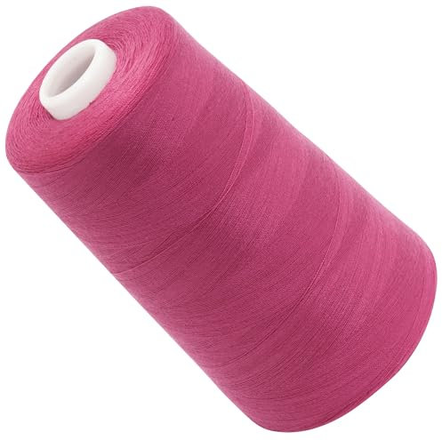 AERZETIX - C72571 - Bobina cónica de hilo de coser 120 (40/2) 4000 m - en poliéster - color lila fucsia oscuro - confección mercería cuerda cordón costura ropa marroquinería