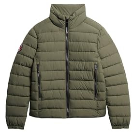 Superdry Herren Fuji Steppjacke mit Stickerei Blassolivgrün XL