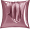 Vielit 2er Set Satin Kissnbezug 80x80 mit Zip,Weich wie EIN Silk Pillowcase,wie Seidenkissenbezug Geeignet für Curly Haar,Satin Kopfkissenbezug Kissenbezüge Pink Rosa Kissenhülle