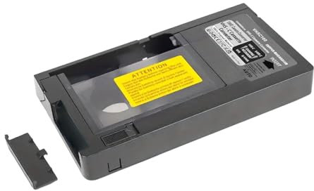 Dickly VHS-zu-VHS-Kassettenadapter, Bandadapter, stabil, schwarz, professionell, 12-mm-Bandkonverter für Videokassettenspieler, Videorekorder