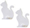 KalaMitica - Lot de 2 cintres pour tableau magnétique mural avec aimant puissant - Chats blancs