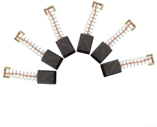 Paquete de seis escobillas de carbono adaptadas para motores Parkside PBH 1500 A1, tamaño 6 x 10 x 14 mm