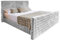 Kaiser Möbel - Bett 200x200 cm - Boxspringbett mit Matratze, Topper und Bettkasten - Polsterbett für Schlafzimmer, Jugendzimmer - Doppelbett mit hohem Kopfteil, Bubble Stoff - Blanket - Hellgrau