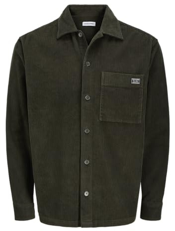 JACK & JONES Men's Jjcorduroy Overshirt L/S Pls, Rosin, 4XL