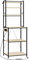 WOLTU Scaffale da Cucina a 6 Livelli con Prese di Corrente, Scaffale per Microonde con Struttura in Metallo e Piano di Lavoro Aperto, Nero+Rovere Chiaro, 60x39,5x167cm