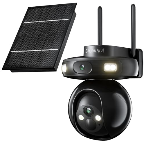4G LTE Überwachungskamera mit SIM Karte,2K+2K Dual Kamera ohne WLAN mit Akku 15600mAh,Kamera mit SIM Karte,Bewegungserkennung,Farbnachtsicht,Automatischer Verfolgung,2-Weg-Audio,IP66,360°PTZ,UBox APP