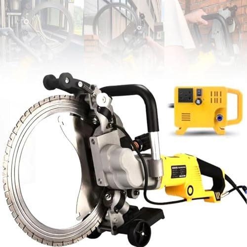 Ring Power Cutter Saw,Concrete Ring Saw,Electric Brushless Circular Saw 5000w Electric Wall Cutting Machine for Reinforced Concrete Masonry and Natural Stone,Cutting Depth 290mm,AC8400