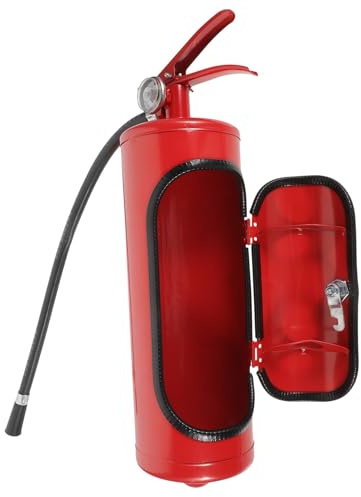 Uonlytech Scatola Porta Bottiglia in Metallo Design Estintore per Conservazione Liquori Regalo Uomo Pompiere per Occasioni Speciali e Compleanni