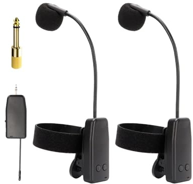 FQRDKT Musikinstrument Mikrofon, 30 M Reichweite, Saxophon Mikrofon, Plug And Play Zum Singen, 1 von 2