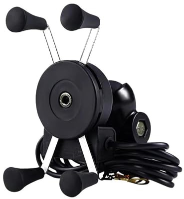 YUQUDGELKY Soporte para Teléfono Móvil De Moto con Cargador USB Y Montaje En Espejo Retrovisor para Scooter