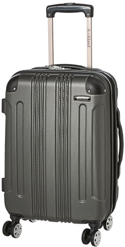 Rockland London Hardside Spinner Wheel Luggage, GRAU, Carry-On 20-Inch, London Hardside Spinner Wheel Luggage