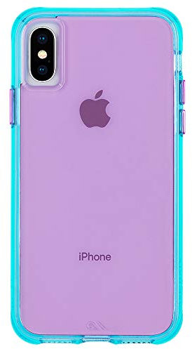 Case-Mate - iPhone XS Hülle - Tough - iPhone 5.8 - Lila Neon & Türkis