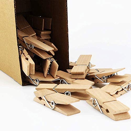 EasyBravo 25pcs Grandes épingles à Linge en Bois, 7,2 cm de Long 1,8 cm de Large, Robustes et Robustes Pinces à Linge