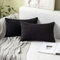 MIULEE 2er Set Kissenbezüge Kordsamt Dekokissen Kissenbezug Sofakissen Dekorativ Couchkissen Kissenhülle Bezug Weich für Wohnzimmer Schlafzimmer 12x20 Inch, 30x50 cm Schwarz