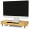 SoBuy BBF06-N Design Monitorerhöhung Monitorständer Bildschirmständer Notebookständer Schreibtischaufsatz Organizer mit 2 Schubladen Bambus BHT ca.: 56x12x23cm