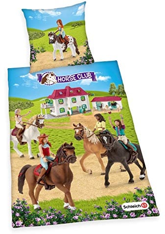 Herding Schleich Bettwäsche-Set, Cotton, mehrfarbig, Deutsche Größe
