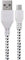 Cable Tresse 1m pour WIKO Y81 Smartphone Android Chargeur Connecteur Micro USB Tissu Tisse Lacet Fil Nylon Uni (Blanc)