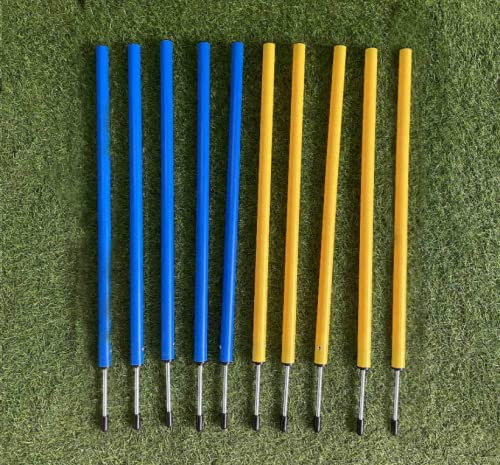 Chameleon Outdoor Dog Pet Agility Training Equipment Backyard Starter Course Set (Slalom Set)